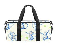 Cheeky Monkey - Borsone sportivo da palestra per allenamento fitness, borsone da viaggio, borsa per attrezzatura da donna e uomo, Multicolore, 17.7x9x9 inches