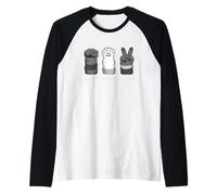 Cheeky Raccoon Paws Rock Paper Forbici Maglia con Maniche Raglan