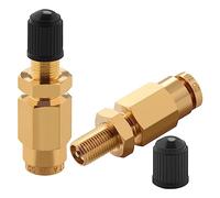 Cheemuii Valvola Schrader di gonfiaggio da 1/4 "con spinta per collegare per tubi di linea dell'aria OD da 1/4" e sospensione della molla pneumatica per trattore rimorchio camion semi