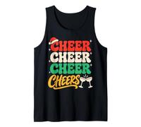Cheer Cheer Cheer Cheers Funny Christmas Drinking Party Canotta