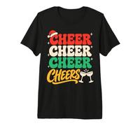 Cheer Cheer Cheer Cheers Funny Christmas Drinking Party Maglietta Premium