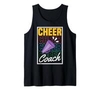 Cheer Coach Cheerleader Divertente Cheerleader Fan Distressed Canotta