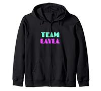 Cheer for Layla Show Support Be On Team Layla 90s Style Felpa con Cappuccio