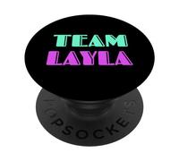 Cheer for Layla Show Support Be On Team Layla 90s Style PopSockets PopGrip Adesivo