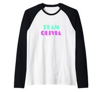 Cheer for Olivia, Show Support Be On Team Olivia | 90s Style Maglia con Maniche Raglan