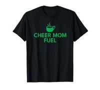 Cheer Mom Green Fuel Coffee Cheerleading Funny Maglietta