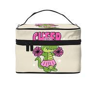 Cheer The Crocodile da trucco gialla da toilette per donna da viaggio Organizer trucco Grande