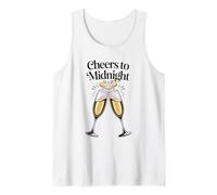 Cheer To Midnight Clinking Bicchieri di Champagne Capodanno Canotta