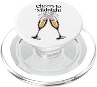 Cheer To Midnight Clinking Bicchieri di Champagne Capodanno PopSockets PopGrip per MagSafe