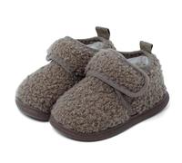 Cheerful Mario 1-5 Anni Inverno Pantofole Bambino Bambina Fodera in Pile Caldo Ciabatte Bimbo Bimba Antiscivolo Suola Marrone Scuro 25 EU