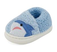 Cheerful Mario 1-5 Anni Pantofole Bimbo Bimba Invernali Ciabatte Bambino Bambina Caldo Peluche Carino Animali Antiscivolo Suola Blu 22 EU