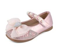 Cheerful Mario 1-5 Anni Scarpe Principessa Bambina Ballerine per Bambine e Ragazze Mary Jane Basse Scarpe per Bimba Imitazione di Perla Rosa 26 EU