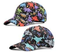 Cheerful Mario 2 Pack Cappello da Baseball Regolabile per 3-8 Anni Bambini, Cappello Visiera per Bambino, Berretto da Baseball Bambina Nero