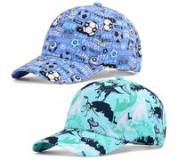 Cheerful Mario 2 Pack Cappello da Baseball Regolabile per 3-8 Anni Bambini, Cappello Visiera per Bambino, Berretto da Baseball Bambina Calcio