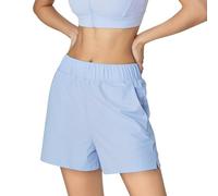 Cheerful Mario Casual Pantaloncini Estivi da Donna Leggeri, Traspiranti ed Elasticizzati, Ideali per Passeggiate, Jogging e Sport Come Il Badminton Blu S