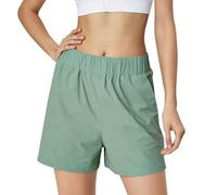 Cheerful Mario Casual Pantaloncini Estivi da Donna Leggeri, Traspiranti ed Elasticizzati, Ideali per Passeggiate, Jogging e Sport Come Il Badminton Verde Menta S