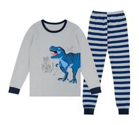Cheerful Mario Pigiama Due Pezzi per Bambini e Ragazzi Manica Lunga Cotone Abbigliamento da Notte per Bimbo in Autunno Inverno Dino-C 5-6 Anni