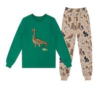 Cheerful Mario Pigiama Due Pezzi per Bambini e Ragazzi Manica Lunga Cotone Abbigliamento da Notte per Bimbo in Autunno Inverno Dino-D 3-4 Anni