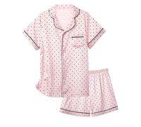 Cheerful Mario Satino Pigiami Due Pezzi per Bambina Maniche Lunghe Pyjamas Ragazza Sottile e Liscia Come la Seta Punto-B 10-11 Anni