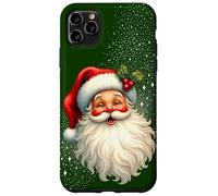 Cheerful Santa with Holly & Sparkles - Holiday Art Custodia per iPhone 11 Pro Max