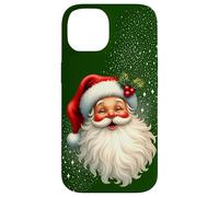 Cheerful Santa with Holly & Sparkles - Holiday Art Custodia per iPhone 14