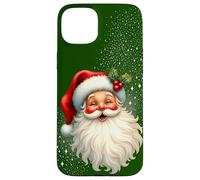 Cheerful Santa with Holly & Sparkles - Holiday Art Custodia per iPhone 15 Plus