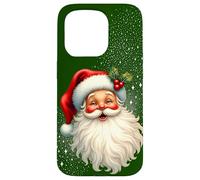 Cheerful Santa with Holly & Sparkles - Holiday Art Custodia per iPhone 15 Pro