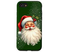 Cheerful Santa with Holly & Sparkles - Holiday Art Custodia per iPhone SE (2020) / 7/8