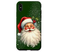Cheerful Santa with Holly & Sparkles - Holiday Art Custodia per iPhone XS Max