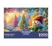 Cheerful Snowman, Decorated Tree, Snowy Woods Puzzle Da 1000 Pezzi Christmas Style Sfida Di Ingegno Per Tutte Le Età 38x26cm/1000pcs