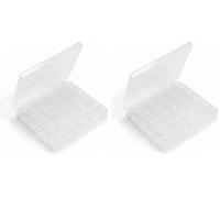 Cheerhom Set di 50 bobine per macchina da cucire, bobine per macchina da cucire universale in plastica con scatola di immagazzinaggio (trasparente)