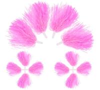 Cheering Pompom Rosa in Plastica 12 Pezzi, Cheer Hand Metallic Balls | Festa Scuola Decor, Cheering Tool per Sports Games e Cheering Squad, Dance Pom Poms Manico Facile