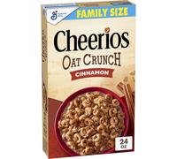 Cheerios Avena Crunch Cereali Cannella, Grano Integrale, Formato Famiglia | Real Cinnamon Multigrain Os, Crunchy Oat Topping, 31 g, grano intero, aiuta a mantenerti pieno, ideale per Trail Mix