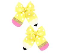 Cheerleader - Clip per capelli a forma di penna, design a puntini, chiusura sicura, comoda e portatile, accessorio per capelli per bambini, lavorazione durevole | scaletta scolastica