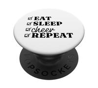 Cheerleader Funny - Mangia sonno Cheer Repeat PopSockets PopGrip Adesivo