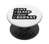 Cheerleader Funny - Mangia sonno Cheer Repeat PopSockets PopGrip Adesivo