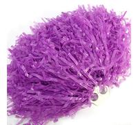 Cheerleader Pom Poms 2pcs di Alta qualità Durevole Elastic Custom Team Look for Youth Cheer Squad Sports Party Dance Accessori 8 Colori (PURPLE)