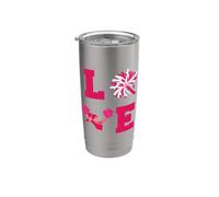 Cheerleading Camicia LOVE Cheerleader Rosa Pom Poms Bicchiere termico in acciaio inox doppia parete