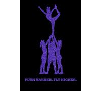 Cheerleading Journal for Flyers - Blue Sparkle Edition: A motivational lined notebook filled with empowering quotes for confident flyers