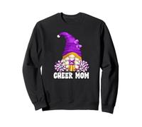 Cheerleading Mom GNOME with Purple Pom Poms for Cheer Mom Felpa