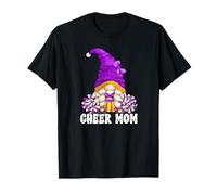 Cheerleading Mom GNOME with Purple Pom Poms for Cheer Mom Maglietta