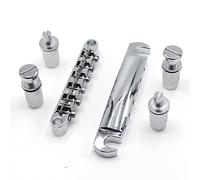 Cheerock 1 set di ponte e cordiera per chitarra elettrica Tune-O-Matic in metallo argentato per una maggiore stabilità delle corde, parti di ricambio per chitarra elettrica, ideale per chitarre SG Les