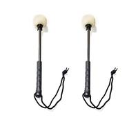 Cheerock 2 mazzuole per grancassa da marcia, per timpani, percussione, in feltro, con manico antiscivolo in acciaio inossidabile, accessorio per fascia, 32 cm
