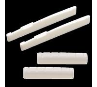 Cheerock 2 paia di sella e dado per chitarra acustica, 6 corde, selle e dadi per ponte, dadi per chitarra da 43 mm e selle da 72 mm per sostituzione di chitarra acustica a 6 corde