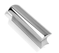 Cheerock Barra di tono scorrevole in acciaio massiccio per chitarra elettrica, slide per chitarra in metallo lucido, accessori per chitarra elettrica, slide per chitarra hawaiana Dobro