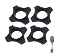 Cheerock Confezione da 4 anelli di protezione per microfono wireless riutilizzabili, in silicone, anti-rotolamento, accessori per dispositivi KTV, design a prova di vibrazione, protegge da cadute e