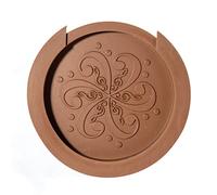 Cheerock Copertura per buca per chitarra acustica da 10,2 cm, in gomma morbida per ridurre il feedback e il rumore, per chitarra acustica da 100 cm / 41 pollici (marrone)
