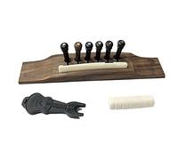 Cheerock Ponte per chitarra acustica a 6 corde, sella e capotasto in palissandro, piroli per ponte per chitarra acustica con estrattore per ponte, parti di ricambio per ponte per chitarra acustica