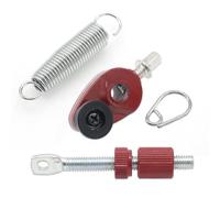 Cheerock Set completo di 4 parti di ricambio per strumenti a percussione, pedale per grancassa con molla di tensione, tendicinghia a molla (rosso)