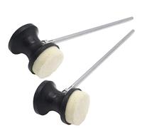 Cheerock Set di 2 battenti per grancassa a doppio lato, con manico in acciaio inox, con testa in feltro, accessori per percussioni per batteria